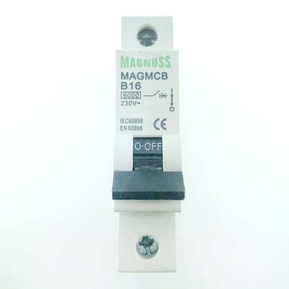 Magnuss MAGMCBB16 B16 16A 16 Amp MCB Circuit Breaker Type B